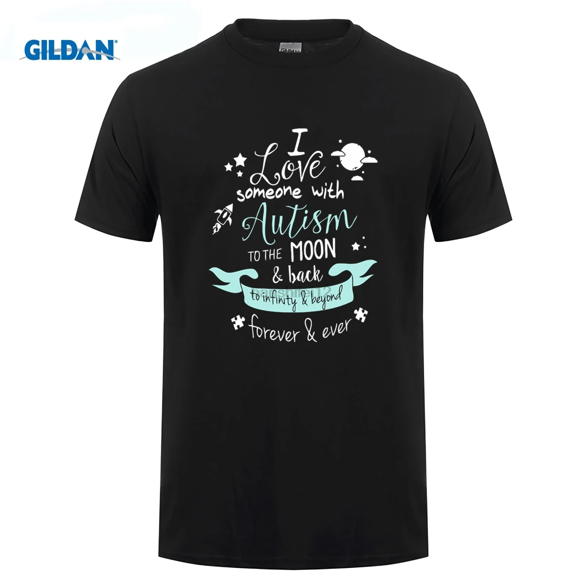 Футболки GILDAN Autism с лентой | Мужская одежда