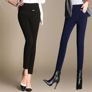 Женские брюки-карандаш WKOUD, однотонные длинные леггинсы стрейч с высокой талией, повседневные, P8806, 2019