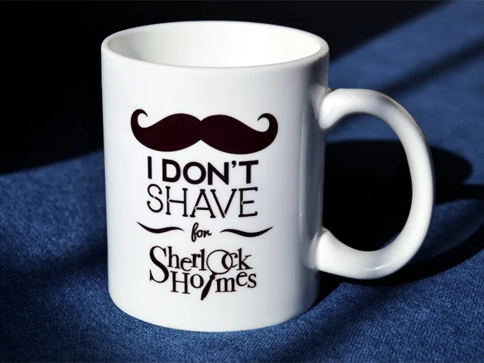 Чашка с усами Sherlock I don't shave для Sherlock|Кружки| |