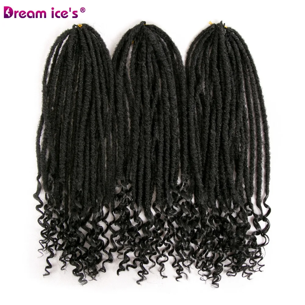 Dream ice's synthetic goddess faux locs Омбре волосы кроше для наращивания freetress предварительно петля косы волос