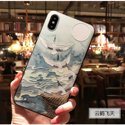 2 Coque японский стиль мультфильм телефон чехол s для iPhone 7 6s 6 8 Plus чехол 3D Дракон Funda для iPhone Xs X Xr 11 Pro Max мягкие чехлы - Цвет: 2