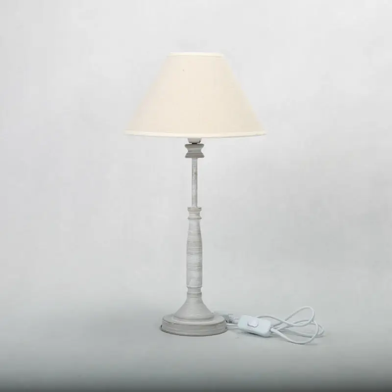 Oygroup настольные лампы светодиодные держатель Утюг База свет Ткань абажур E14