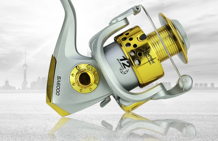 Yumoshi Super Strong Spinning Fishing Reel 12Bearing From The Tent carretilha de pesca direita | Спорт и развлечения