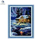 Набор для вышивки крестиком Joy Sunday Ночь Арктики, 14 карат и 11 карат
