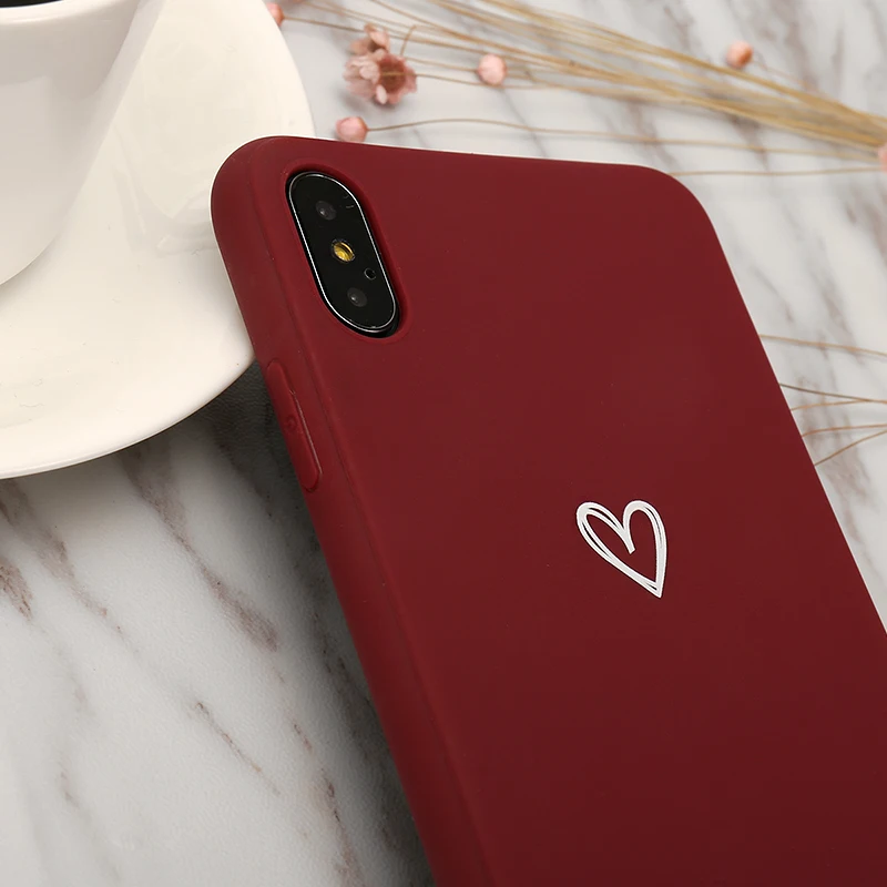 Чехол для телефона с сердечками iPhone X XR XS Max 5 5S SE 6 6S 7 8 Plus 11 Pro &quotМягкий ТПУ