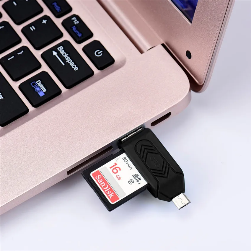 E5 MeCall мини USB 2 0 + OTG Micro SD/SDXC TF кард-ридер адаптер U диск | Компьютеры и офис