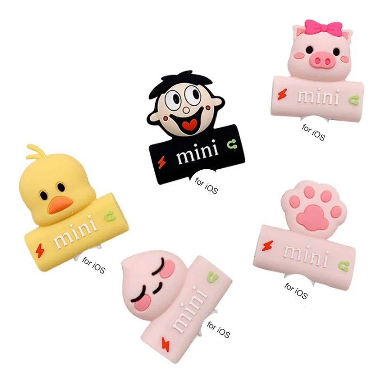 

For iPhone 7 Plus 2 in 1 Headphone Adapter for iPhone X 8 Plus Cute Cartoon Charging Cable Audio Charging Adapter Splitter Cable