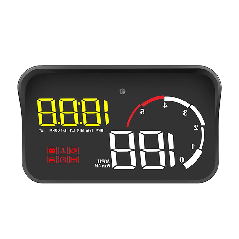 M10 Автомобильный gps HUD лобовое стекло проектор Цифровой скорость дисплей с козырьком Автомобильный дисплей