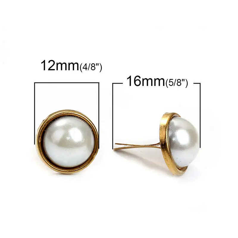 DoreenBeads металлический сплав белый цвет украшения для скрапбукинга рукоделие 16 мм x