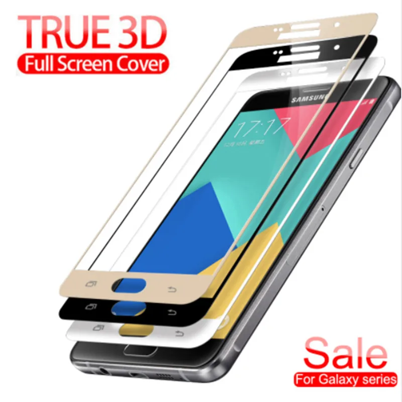 3D закаленное стекло пленка для Samsung Galaxy A3 A5 A7 2017 J3 J5 J7 2016 полное покрытие защита
