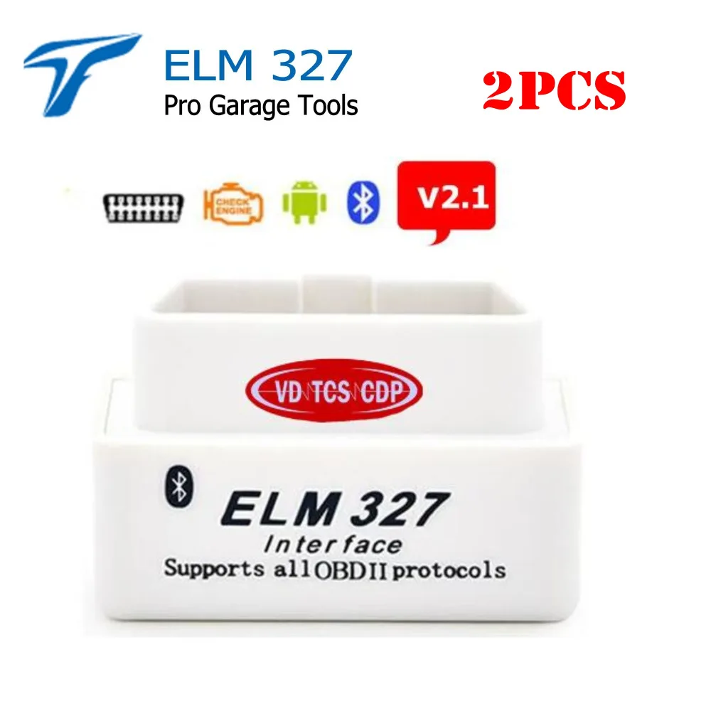2 шт. wow CDP Белый Супер Мини Elm327 Bluetooth V2.1 OBD2 ELM 327 умный автомобиль диагностический