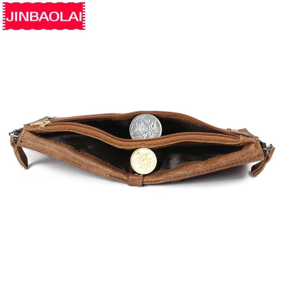 JINBAOLAI для мужчин женские кошельки пояса из натуральной кожи короткие двойная