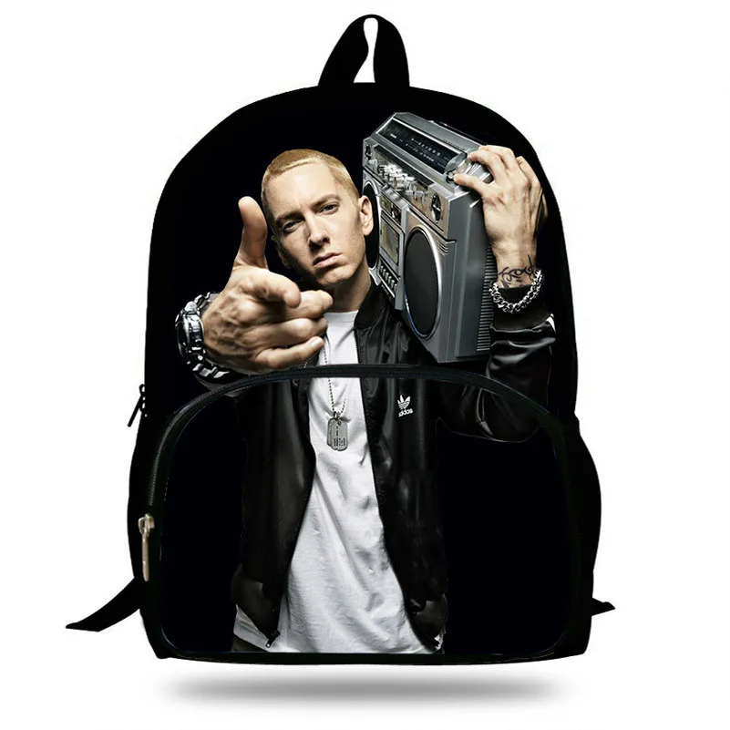 Рюкзак с принтом Eminem в стиле хип хоп детские школьные сумки для мальчиков и