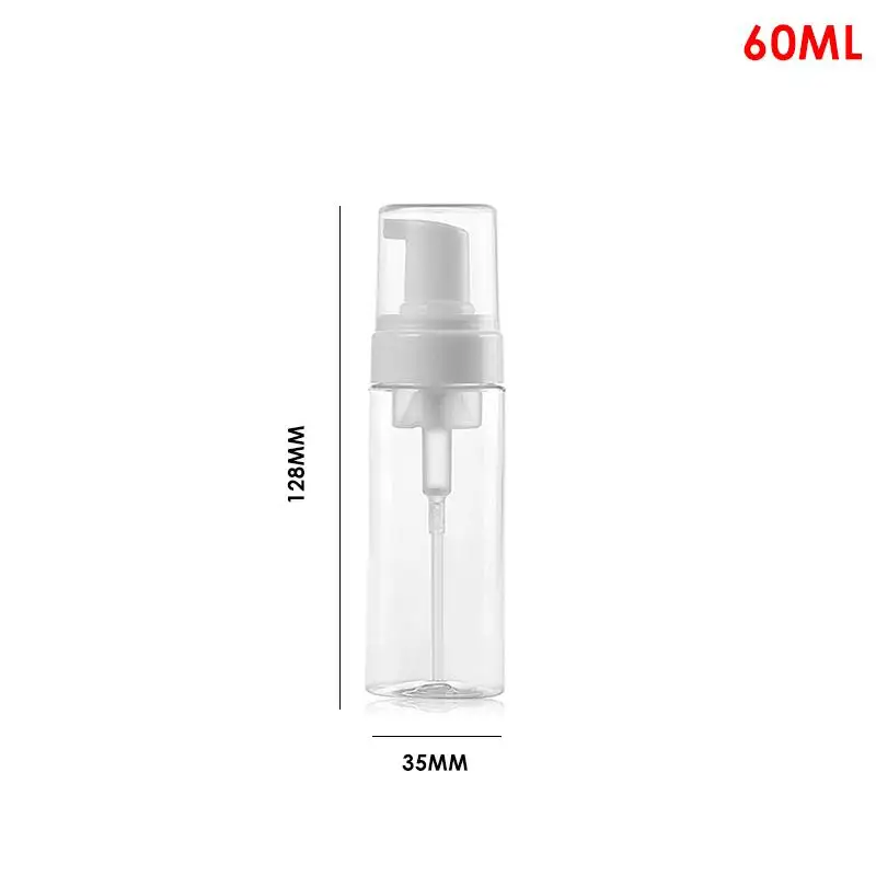 60ml Аксессуары для ванной комнаты дорожный горшок ручной прозрачный пустой контейнер бутылка шампунь диспенсер жидкое мыло дезинфицирующее средство для рук держатель - Цвет: 60ml