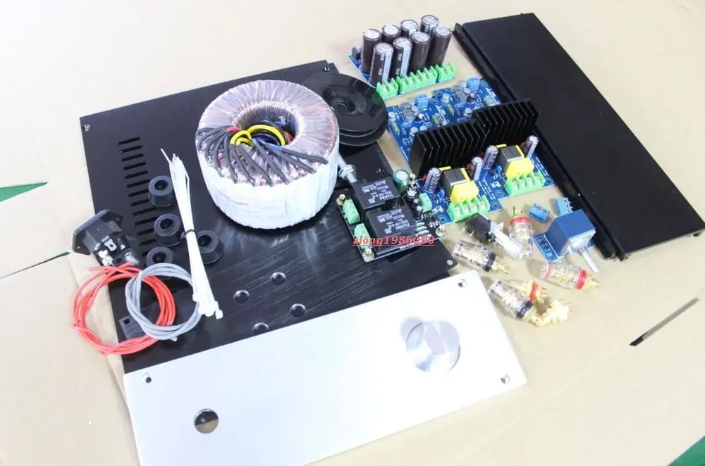 Новый усилитель DIY Kit L15D Плата усилителя мощности + коробка трансформатор блок