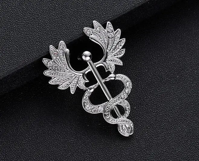 Модные броши Sceptre, женские медицинские ювелирные изделия, позолоченные, серебряные, с отворотом, металлические, рождественские украшения, заколки кристаллы, мужские аксессуары - Окраска металла: Имитация родиевого покрытия