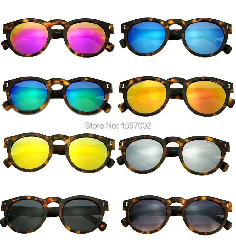 2015 New Brazil illesteva coating sunglasses women brand designer round sun glasses mirror eyewear men oculos de sol Feminino | Аксессуары