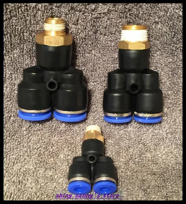 

15 шт./лот PX6-01 6 мм до 1/8 "резьбовой штекер Y Пневматический соединитель