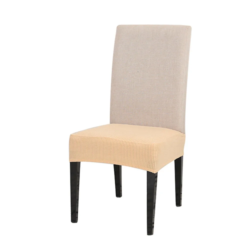 1pc Cream color 6 шт./4 шт./1 шт. Натяжные чехлы для сидений на стулья Набор вязаных чехлов для сидений на стуле Чехол для стула Чехлы для столовой - Цвет: 1pc Cream color