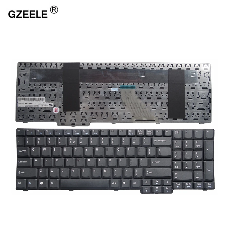 Новая клавиатура GZEELE US для ACER TravelMate 5100 5110 5600 5610 5620 eMachines E528 E728 черная ноутбука на