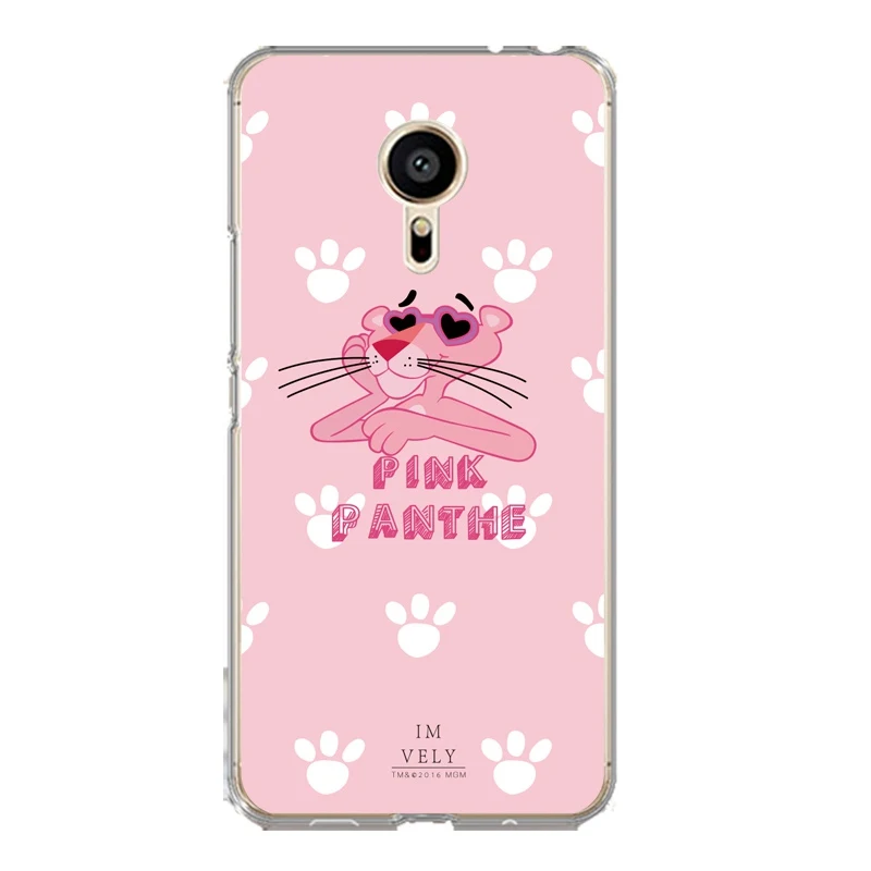 Feather Soft Clear TPU Phone Case For meilan MX6 pro6 U20 U10 A5 M5 M5S E E2 Printed Coque Pink Panther Cute Cover Free Shipping | Мобильные