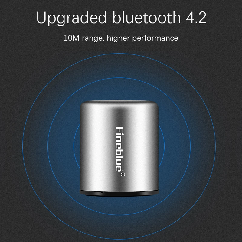 Fineblue MK10 Bluetooth динамик стерео 3D стерео сабвуфер TWS мини металлический беспроводной Hands-free маленький динамик аксессуары черный