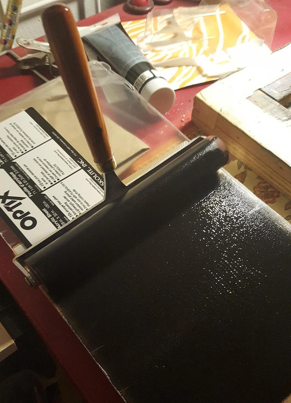 MEEDEN Жесткий Резиновый Brayer Ролик 4 дюймовый для Гравюры Ремесло Проектов|printmaking