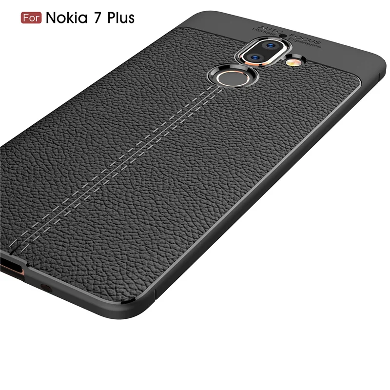 Чехол для телефона Nokia 7 Plus роскошный Противоскользящий мягкий силиконовый