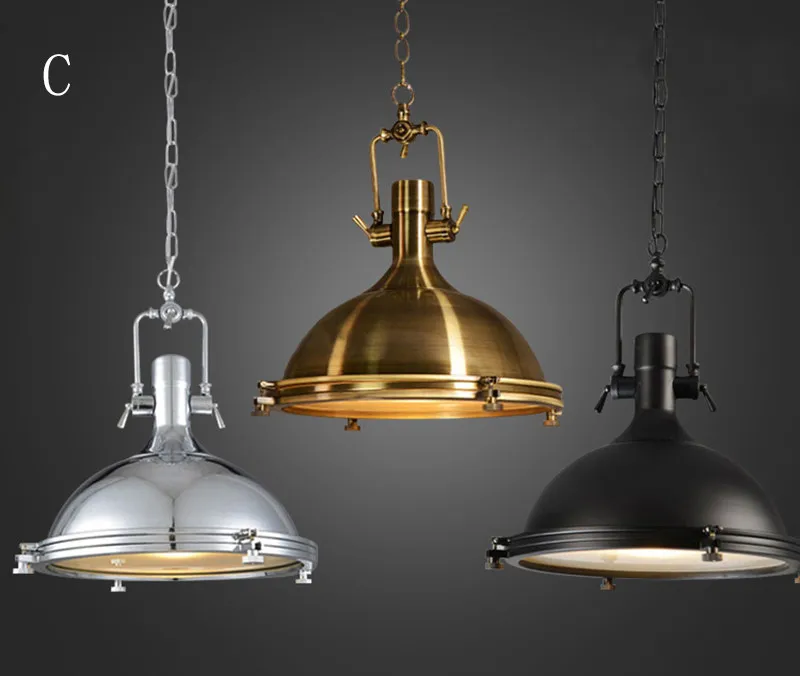 Vintage loft American chain pendant light country restaurant heavy metals industry lamp the wind restoring ancient ways