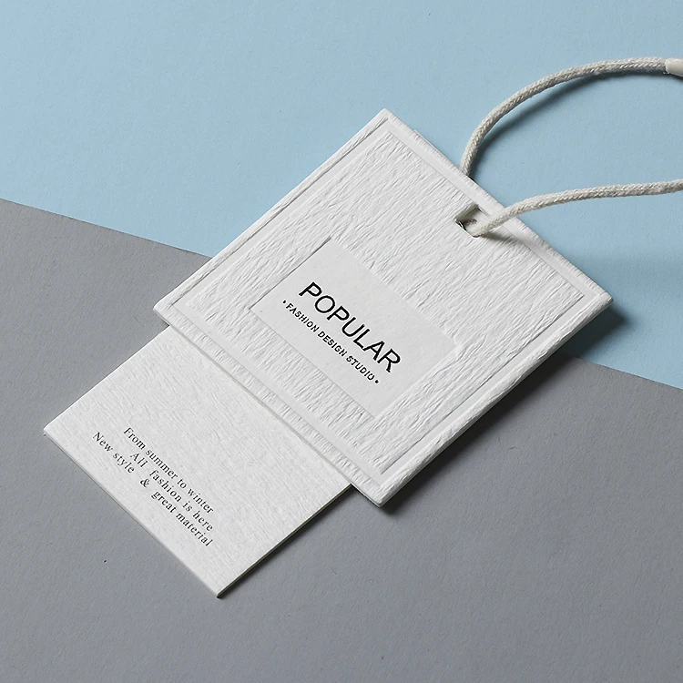 customized brand name logo hang tags printing paper coard price tag label custom shape die cut kraft clothes |