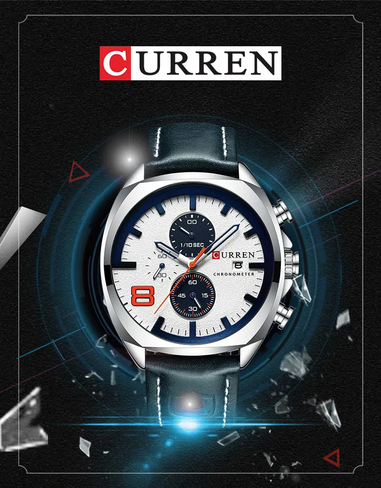 Мужские часы Топ бренд класса люкс Reloj CURREN мужские армейские военные спортивные часы мужские повседневные кожаные кварцевые часы Relogio Masculino