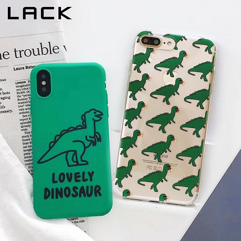 LACK Funny Dinosaur Phone Case For iphone X 6 6S 7 8 Plus Lovely Cartoon Cases Ultra Slim Soft TPU Back Cover |
