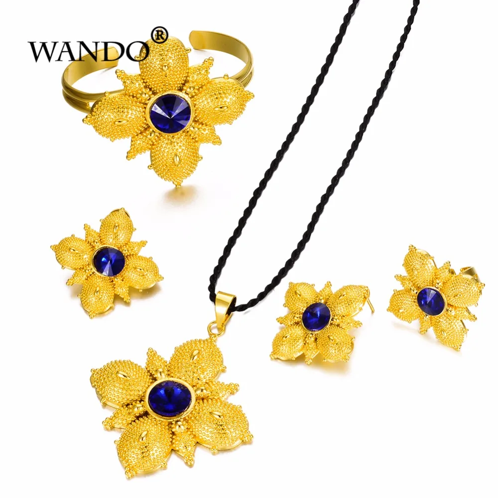 WANDO комплекты ювелирных изделий из эфиопского материала