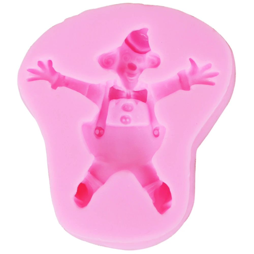 M2076 клоуна силиконовые формы для шоколадного торта печенье выпечка пудинга и