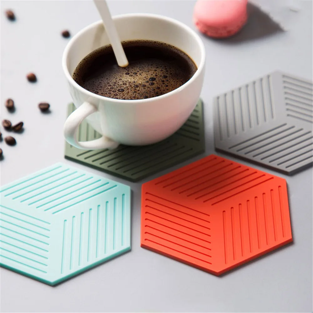 Набор силиконовых подстаканников с цветной изоляцией мягкий водонепроницаемый