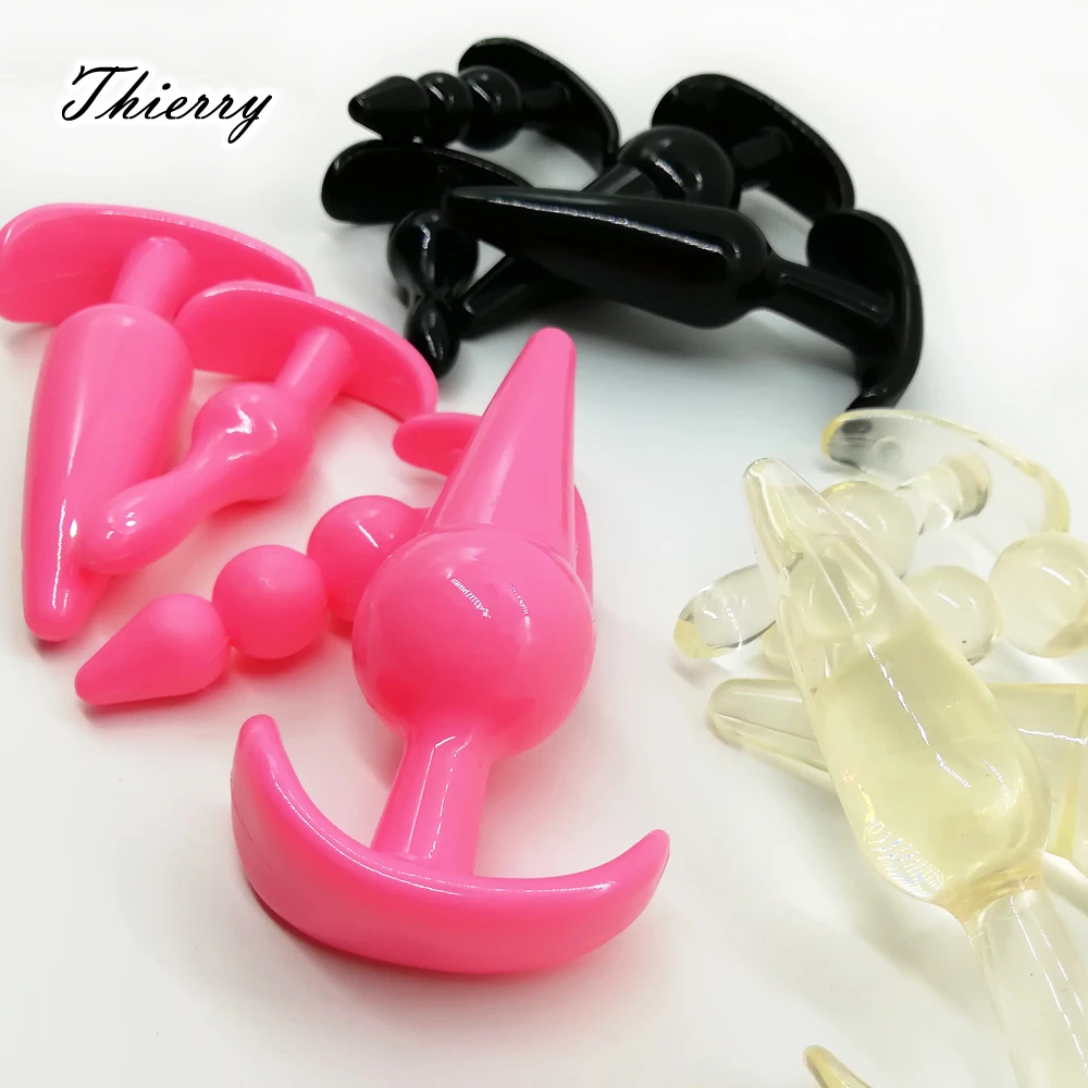 Thierry 100% Real Photo 4 Pcs/Set Silicone Anal Toys Butt Plugs Dildo Sex Adult Products for Women and Men |