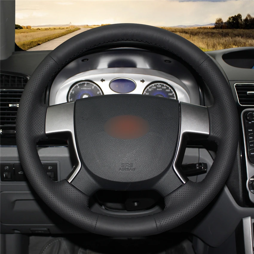 MEWANT черный кожаный чехол рулевого колеса автомобиля для Geely EMGRAND EC7 EC715 EC718