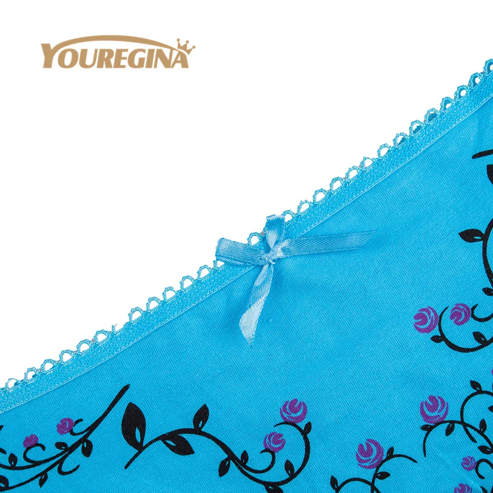 YOUREGINA Нижнее белье женские трусики из хлопка с цветочным принтом трусы женское