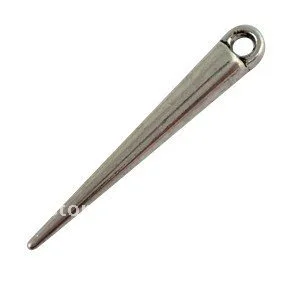 

120Pcs Tibetan Silver Color Long Pointed Nail charms A16461
