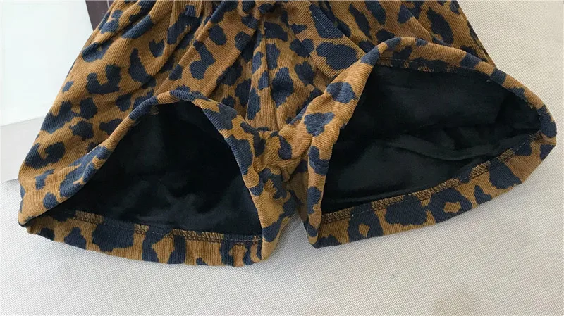 Новинка 2019 зимняя одежда модные плотные теплые брюки Leopad для девочек|Брюки| |