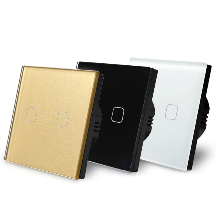 Бесплатная доставка 220 В 2 клавиши 1 канал настенный сенсорный выключатель