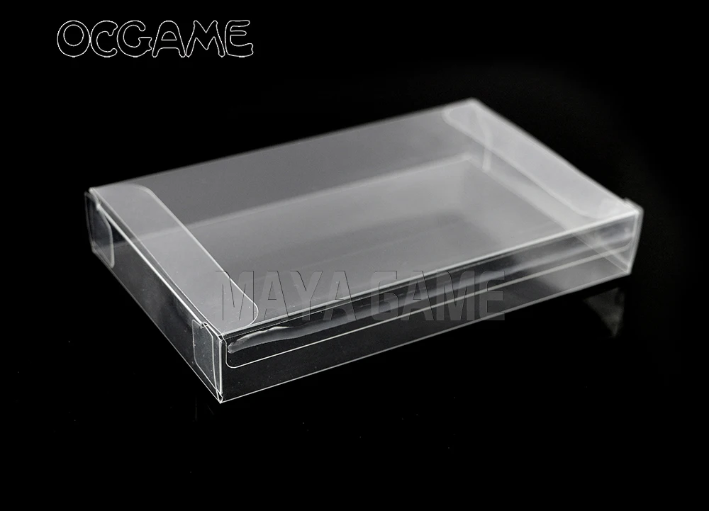 

OCGAME 50 шт./лот, лидер продаж, картридж для SNES, защитный чехол для картриджа, прозрачная коробка высокого качества