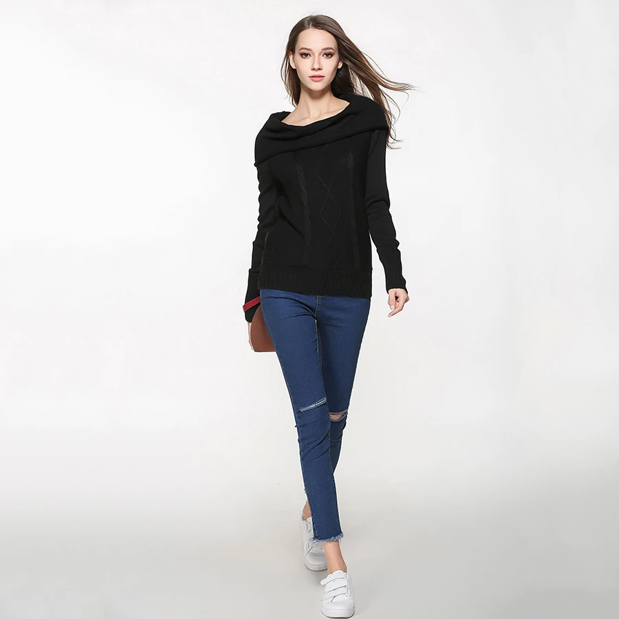 Новинка 2017 года Винтаж теплый зимний свитер Для женщин мягкая осенняя одежда с