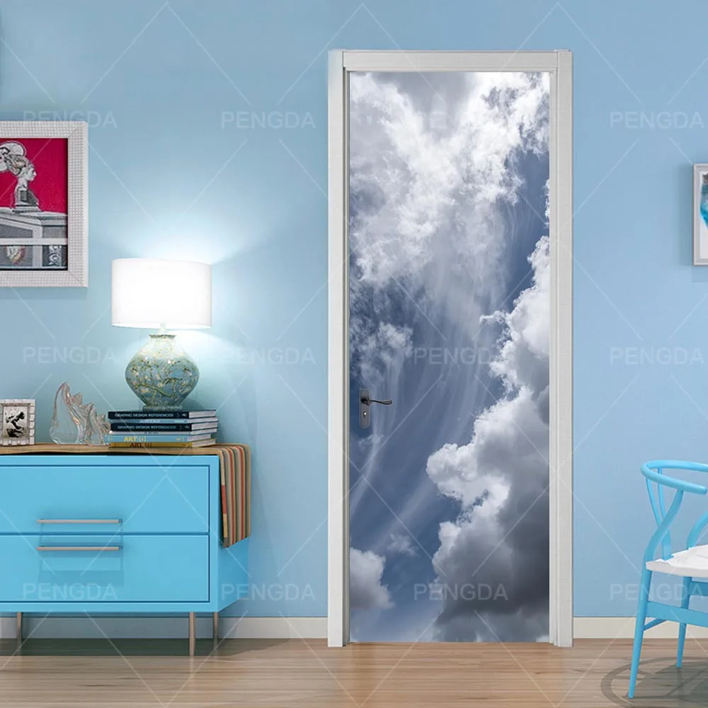 Новые настенные наклейки 3d с волнами дверные самоклеящиеся водонепроницаемые