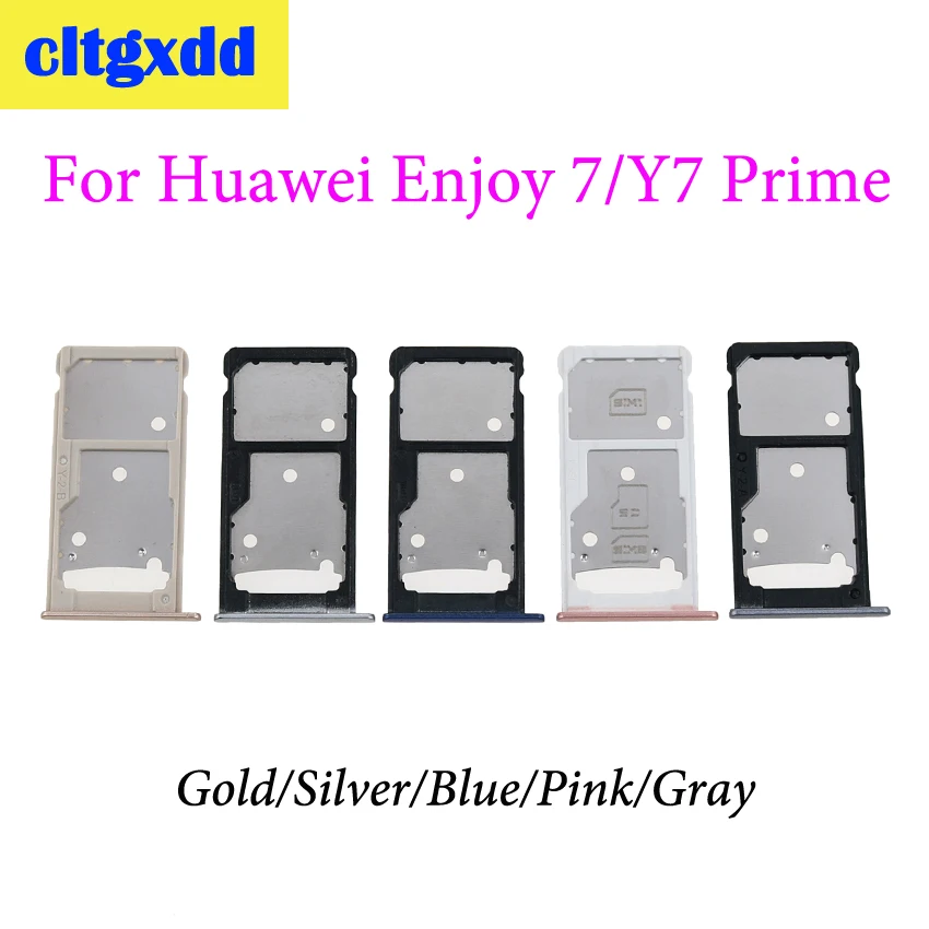 Cltgxdd новый лоток для sim карты и Сменные Запчасти лотков SIM/Micro SD Huawei Enjoy 7 Plus/Y7