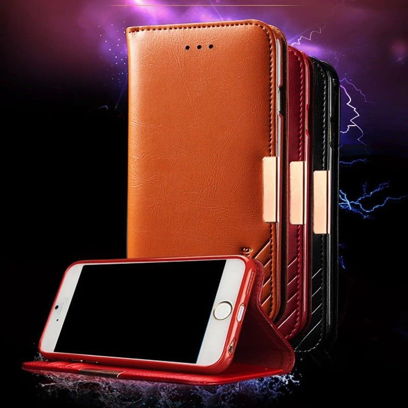Настоящий кожаный бумажник на магните флип-чехол для iPhone XS MAX XR 8 7