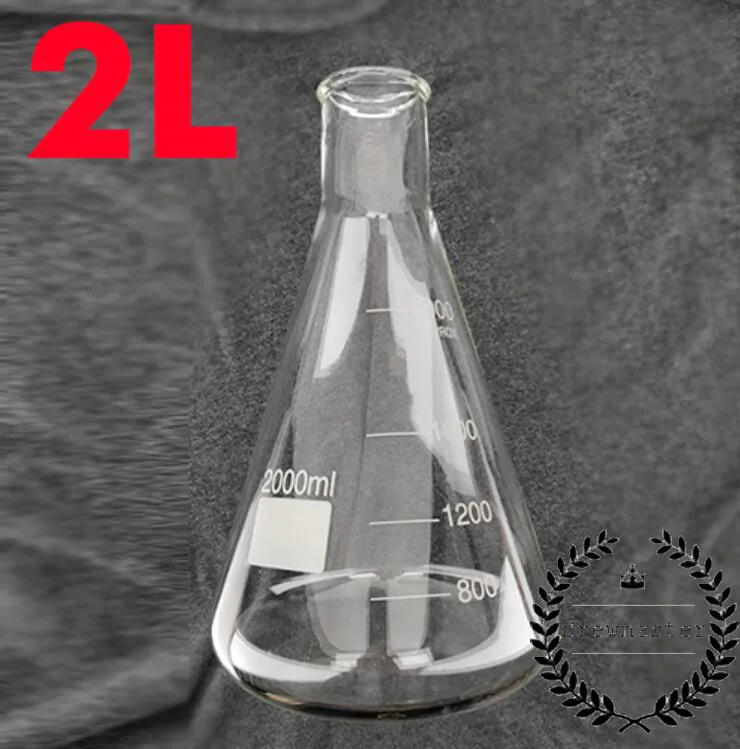 2000ML ERLENMYER коническая фляжка L(боросиликатное) ПИВОВАРЕНИЕ - Цвет: 2000ML