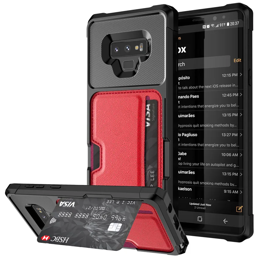 IQD роскошный автомобильный Магнитный чехол для телефона для samsung Galaxy S9 Plus Note 9, защитный комплект, чехол-кошелек с отделением для карт S10
