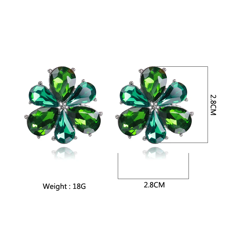 Ztech хорошее качество простые маленькие цветочные хрустальные серьги-гвоздики