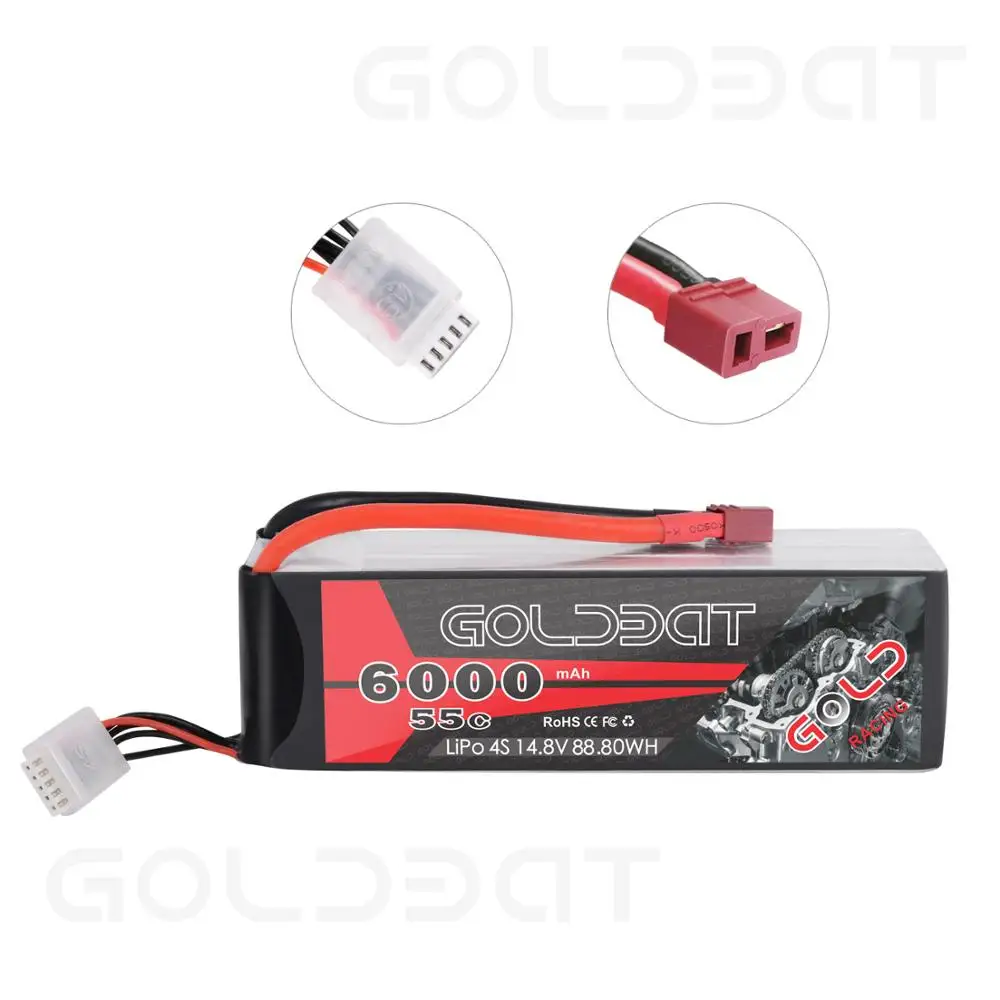 Lipo аккумулятор GOLDBAT 6000 мА/ч 14 8 в для автомобилей с дистанционным управлением lipo 55C